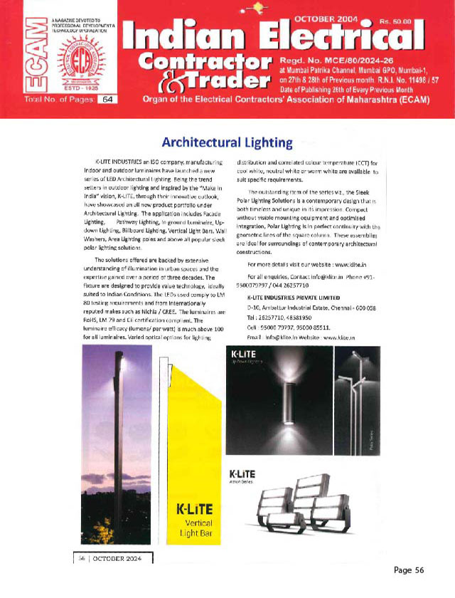 Indian Electrical Contractor & Trader - October - 2024