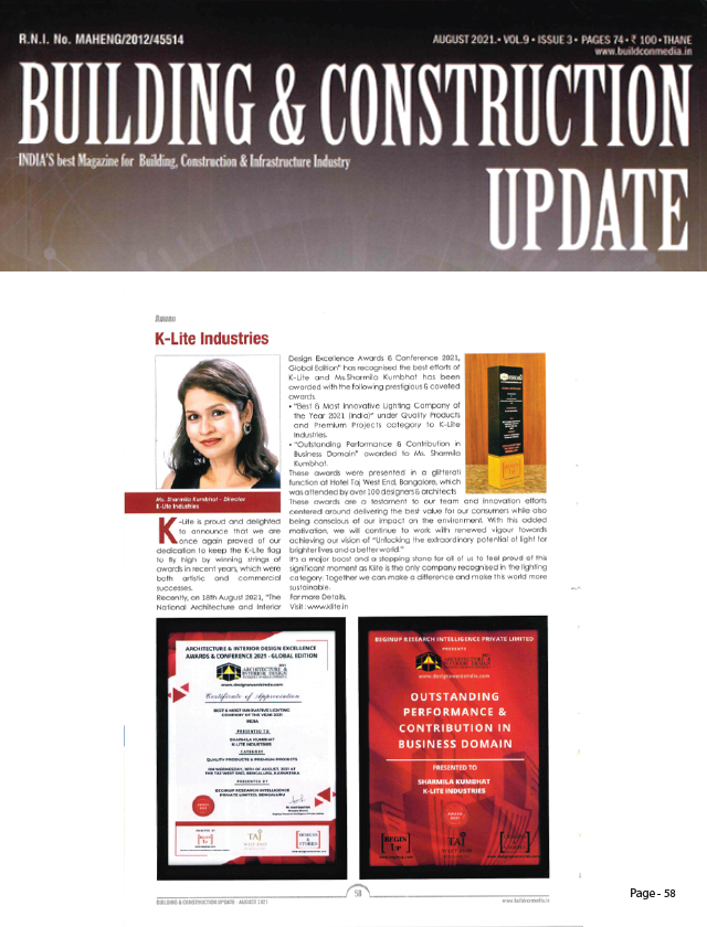 Building & Construction Update - Aug 2021