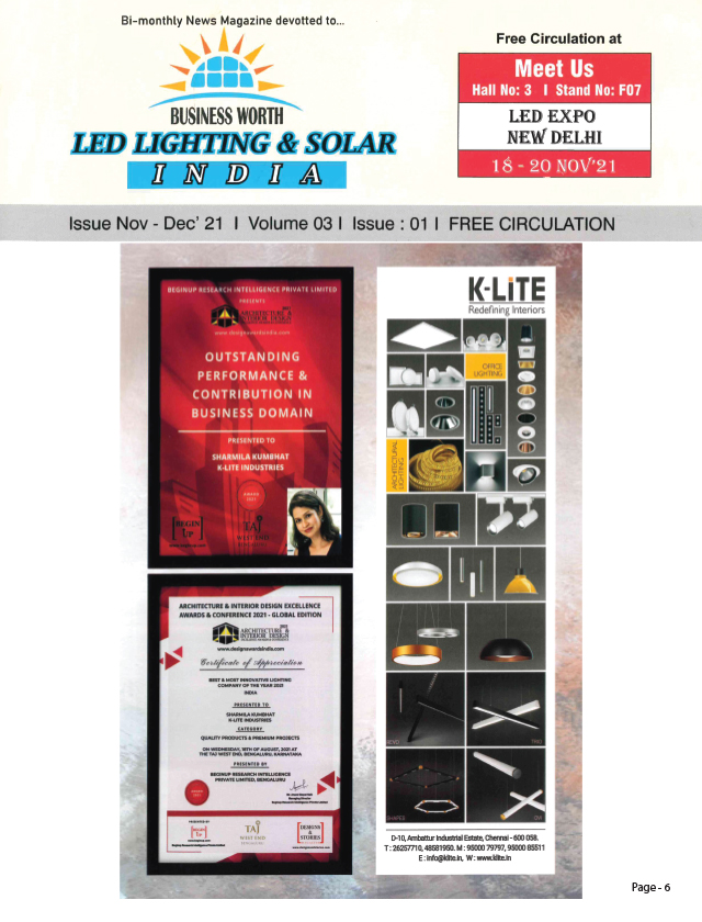 LED Lighting & Solar - Nov-Dec 2021